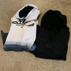Hollister and Under Armour Hoodies - Black and White